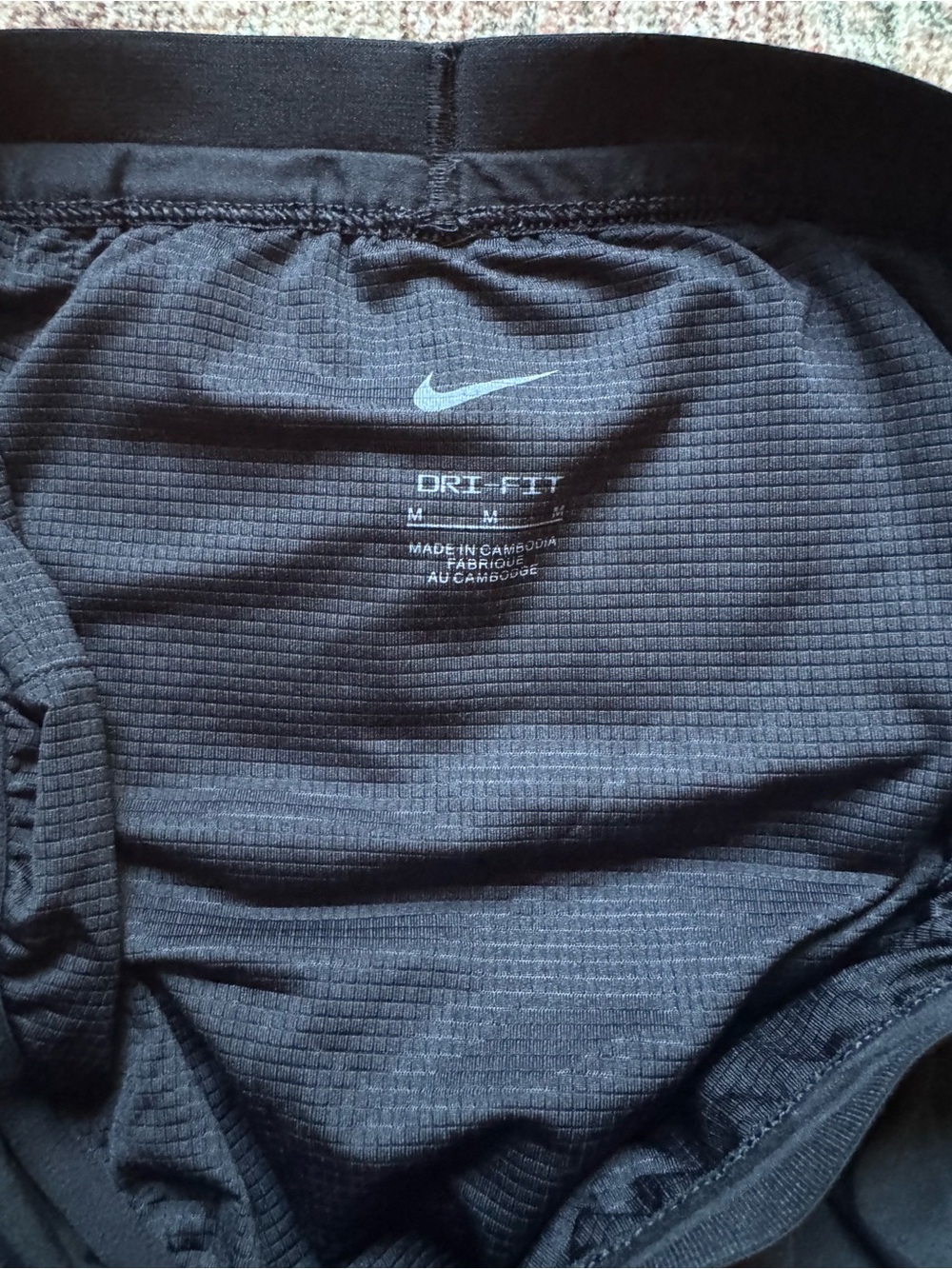 Nike Men’s Black Running Shorts with Drawstring - Picture 3 of 3